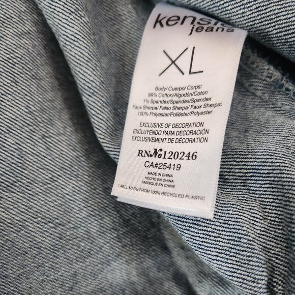 Jean Jacket with Sherpa Collar SIZE XL - Picture 5 of 7